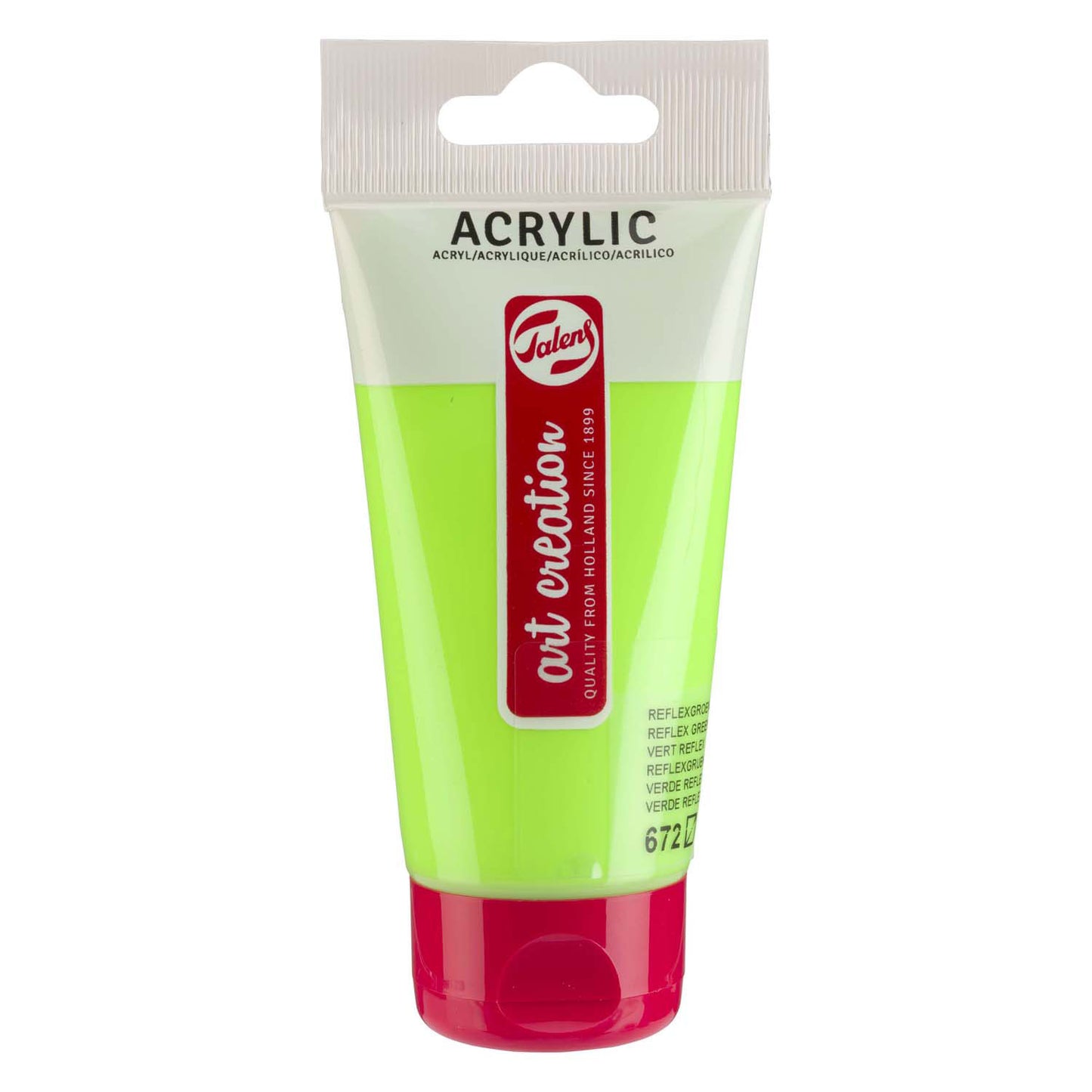 TALENS ART CRÉATION TUBE PEINTURE ACRYLIQUE 75ML REFLEX GREEN 672