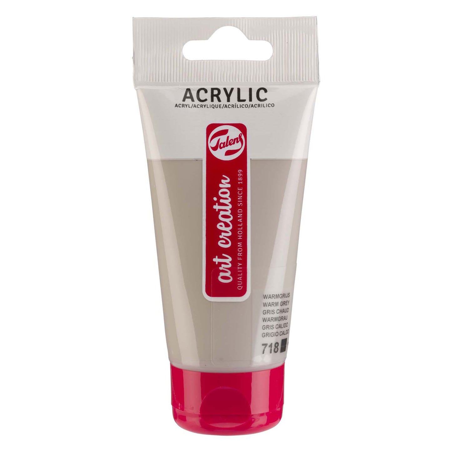 Talens art création tube de peinture en acrylique 75 ml gris chaud 718