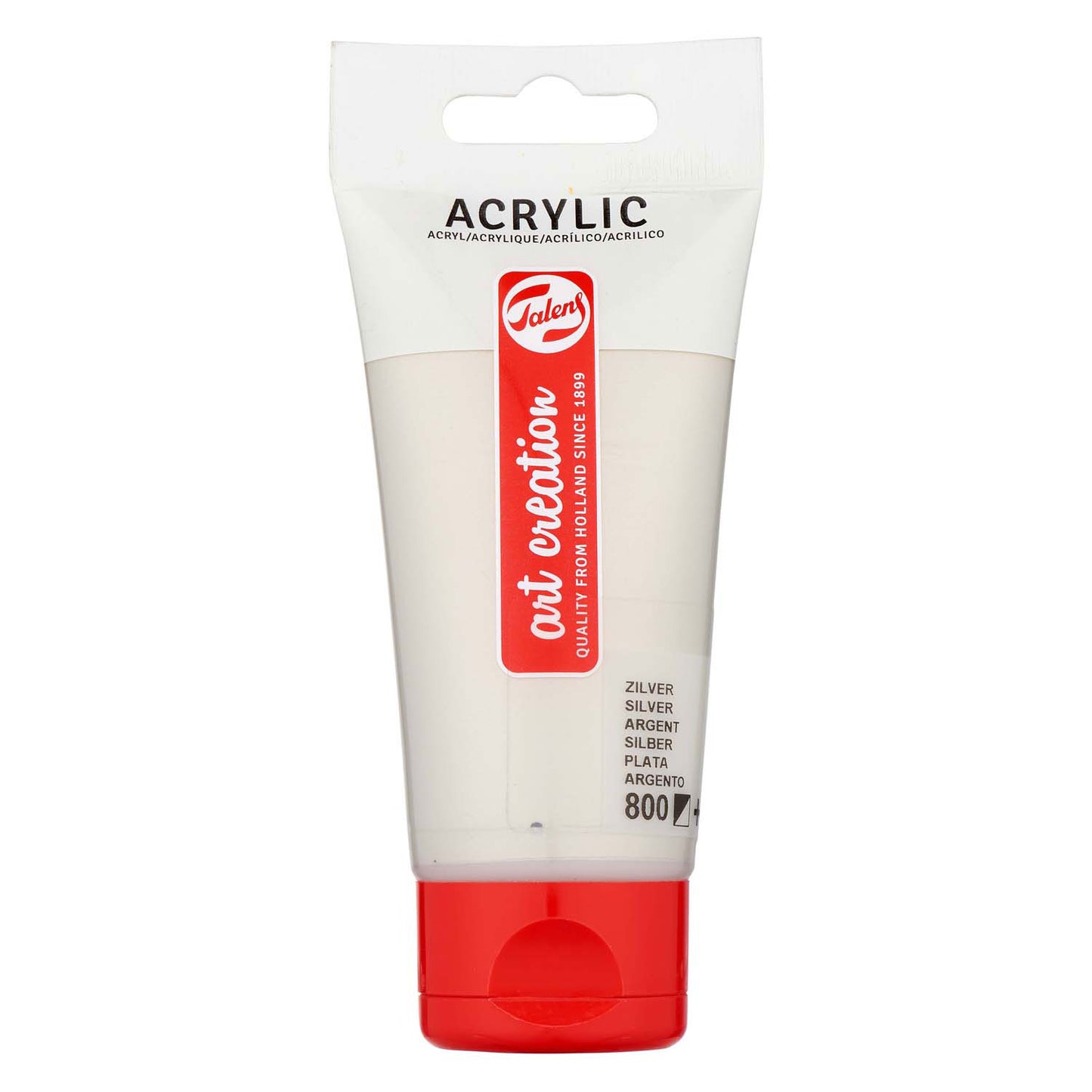 TALENS ART Création en acrylique Paint Tube 75 ml Silver 800