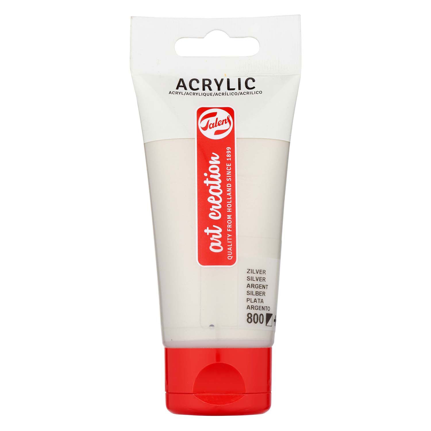 TALENS ART Création en acrylique Paint Tube 75 ml Silver 800