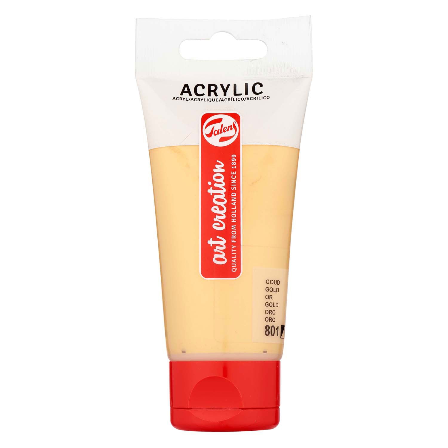 TALENS ART CRÉATION TUBE PEINTURE acrylique 75 ml d'or 801