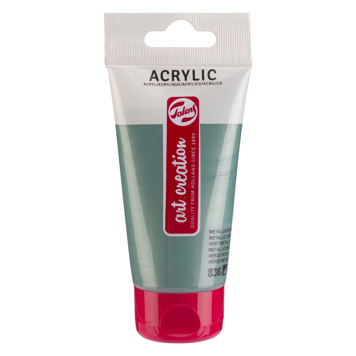 TALENS ART Création en acrylique Paint Tube 75 ml Metallic Green 836