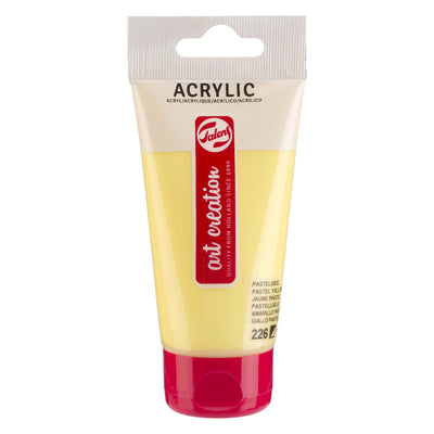 Talens art création tube de peinture acrylique 75 ml pastel jaune 226