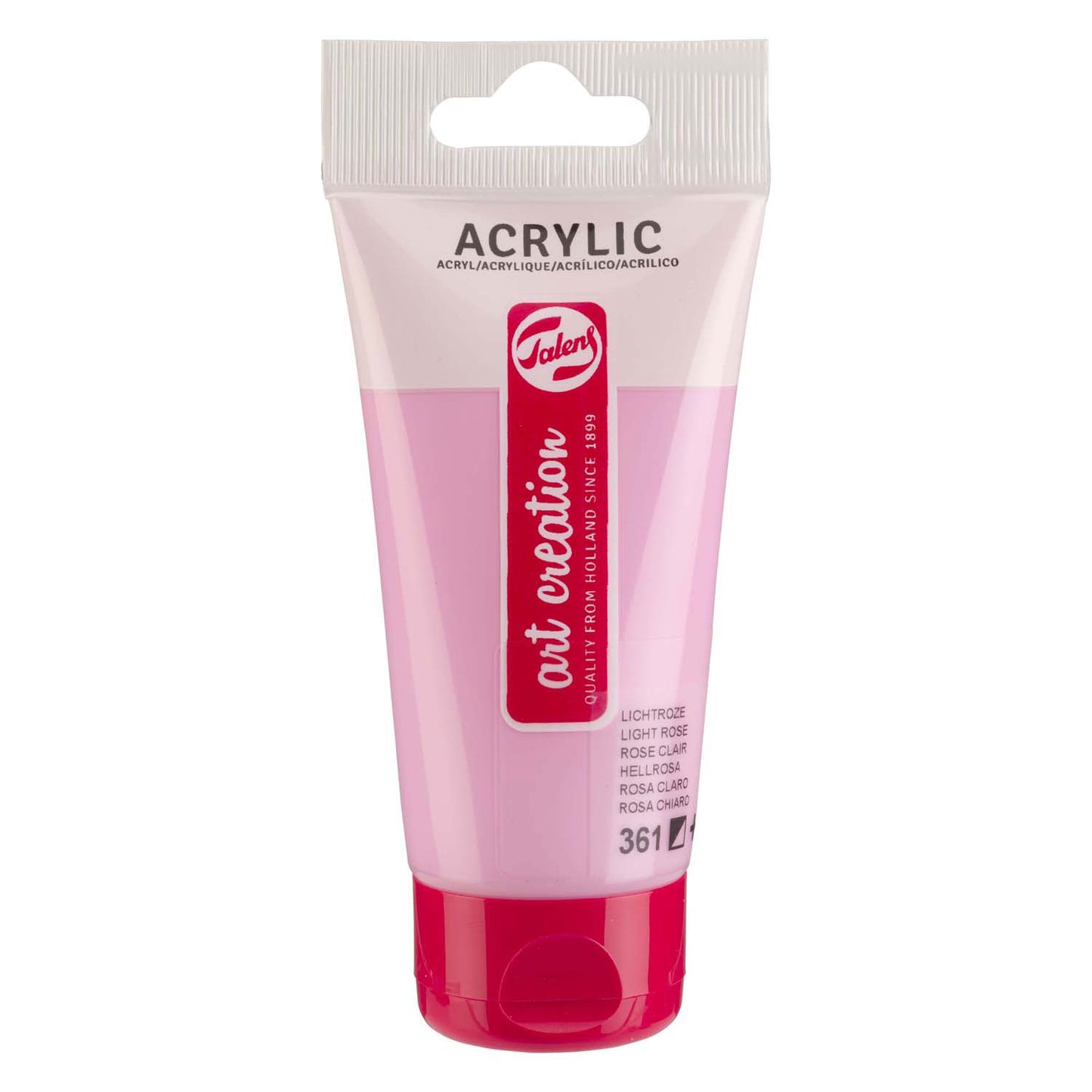 Talens art création tube de peinture acrylique 75 ml rose clair 361
