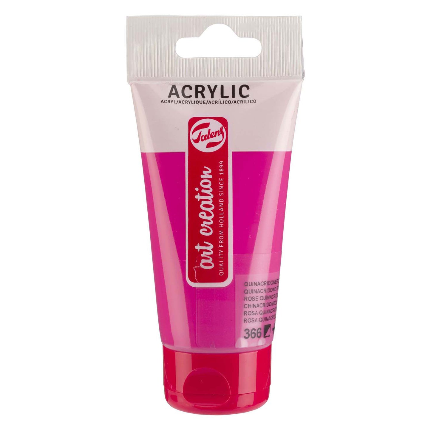Talens art création tube de peinture acrylique 75 ml quinacridoneroze