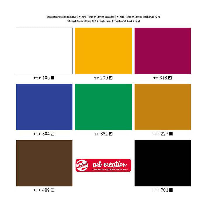 TALENS ART CREATION PEINTURE D'HUILE SET 8X12ML