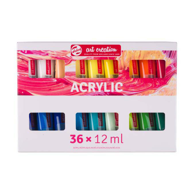 Ensemble de peinture en acrylique de création d'art talens, 36x12 ml