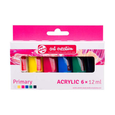 TALENS ART CREATION SET PEINTURE ACRYLIQUE PRIMAIRE, 6X12ML