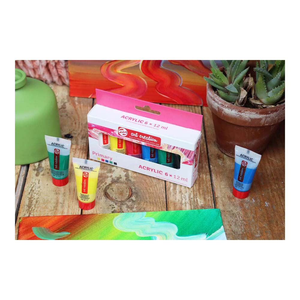 TALENS ART CREATION SET PEINTURE ACRYLIQUE PRIMAIRE, 6X12ML