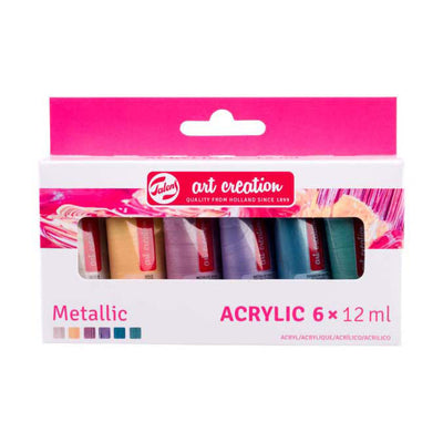 TALENS ART Création Set Paint Acrylique Metallic, 6x12ml