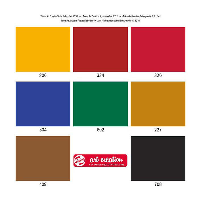 TALENS Art Creation Aquarel Paint Set 8x12ml