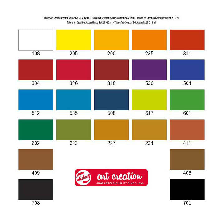 Talens Art Creation Aquarel Paint Set 24 x12 ml