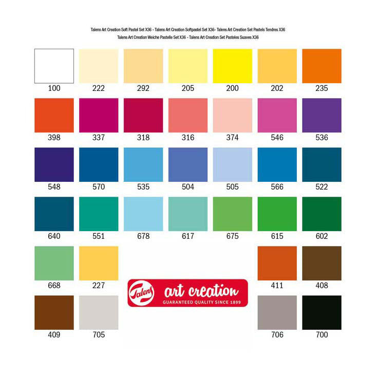 Talens art création pastel tendre set 36