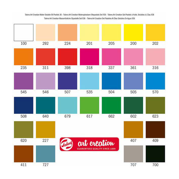 Talens Art Creation Water - Pasttels d'huile soluble Set 36