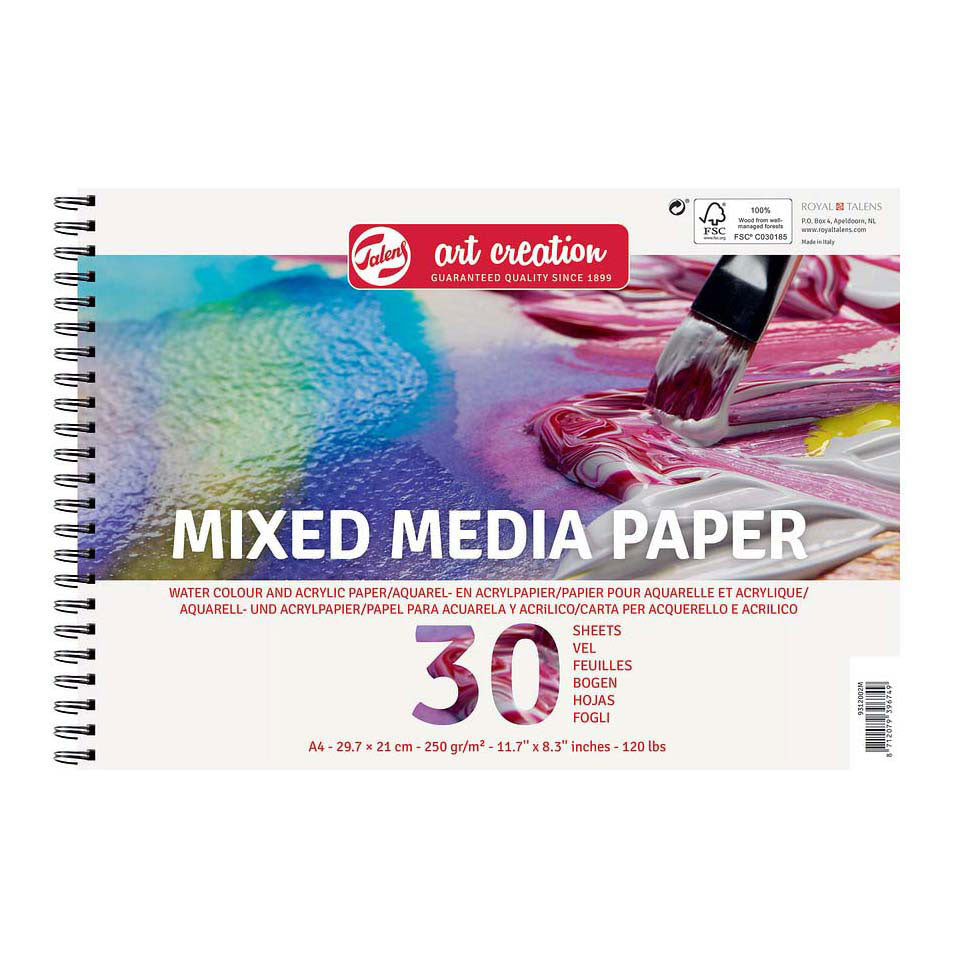 Talens Création d'art Mixed Media Papier A4 250 g 30 Abandon