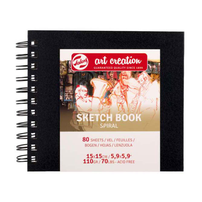 TALENS Art Creation Sketchbook Spiral 15x15cm 110 g 80V