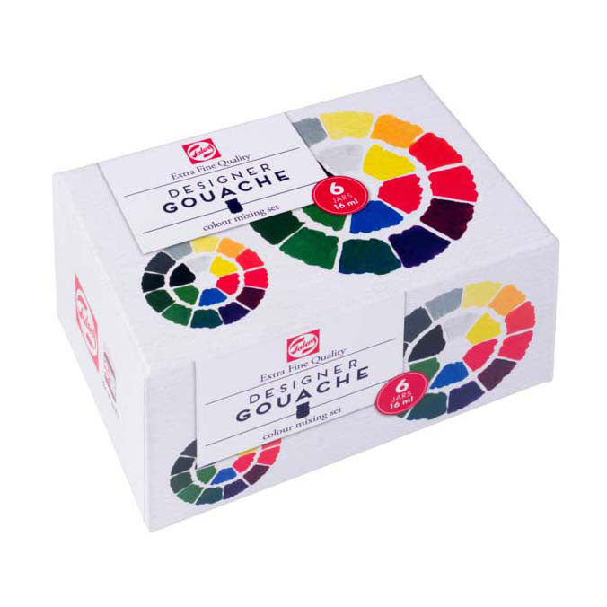 TALENS GOUACHE EXTR EXTRA BEAU PRIMAIL SET, 6x16ml flacons