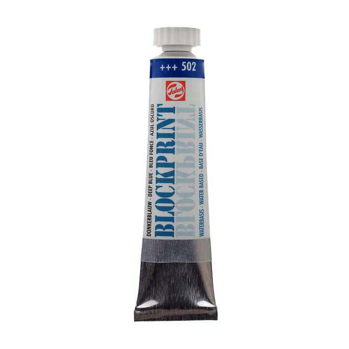 Talens Blockprint Tube 20ml Bleu foncé 502