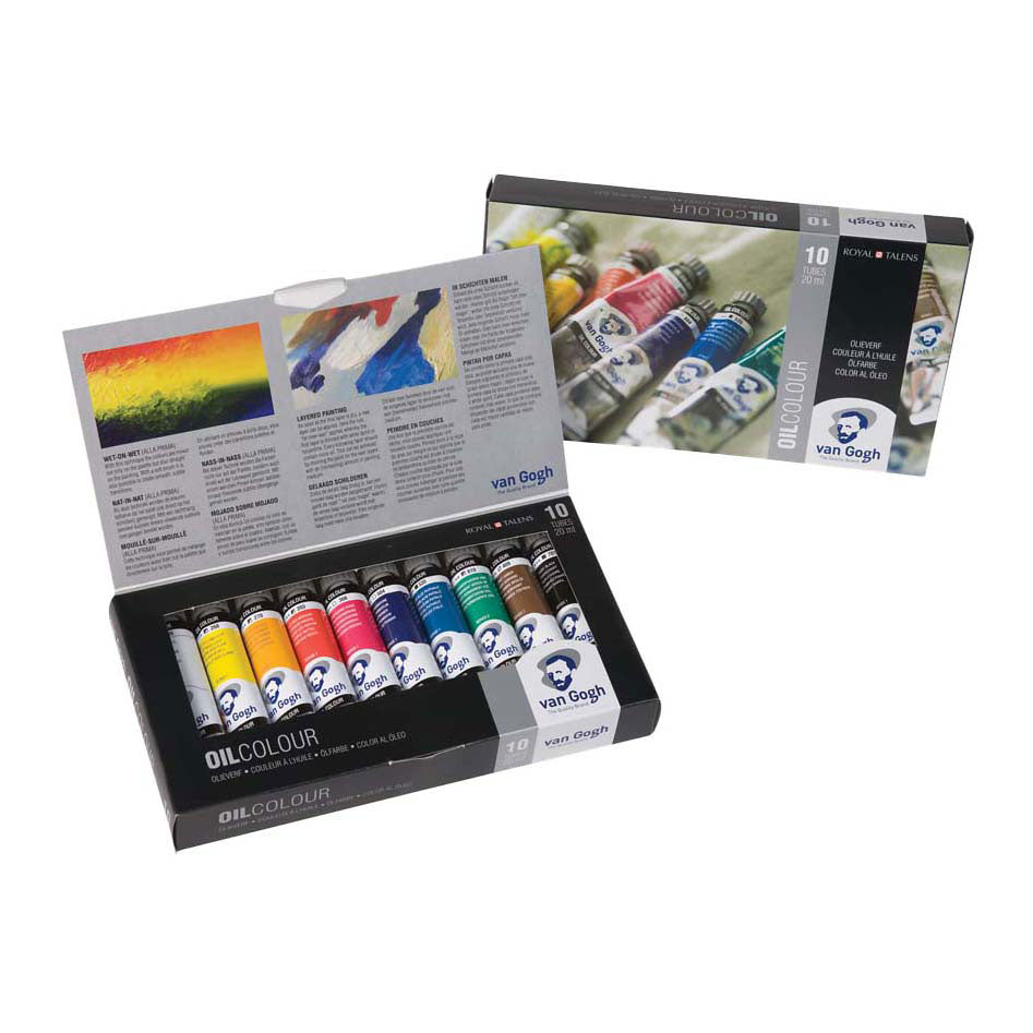 Ensemble de base de peinture à l'huile Van Gogh avec 10 couleurs dans des tubes de 20 ml