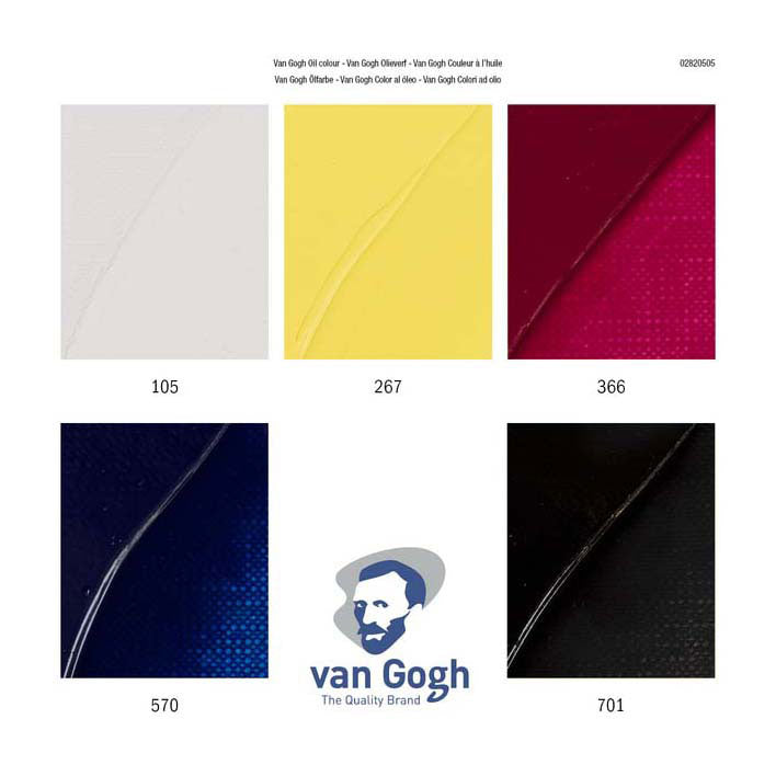 Ensemble de mélange primaire de peinture à l'huile Van Gogh, 5x40 ml