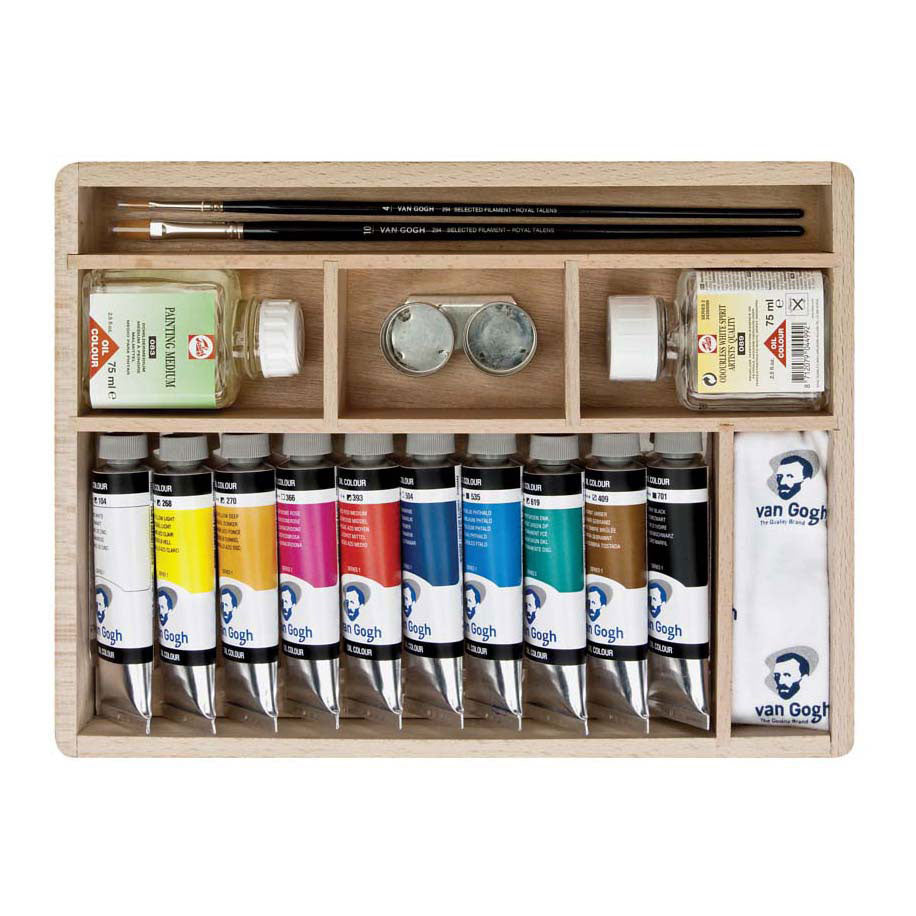 Boîte de peinture à l'huile Van Gogh Basic avec 10 couleurs 40 ml