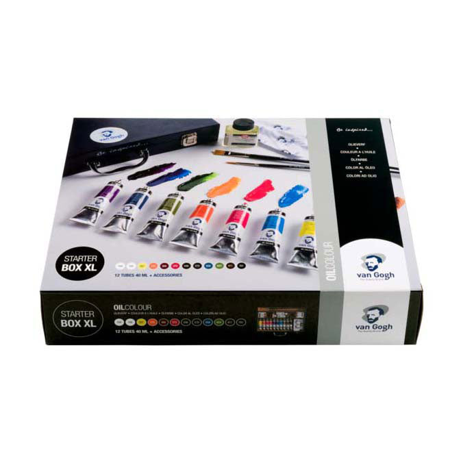 Van Gogh Oil Startersbox XL, 12x40ml et accessoires