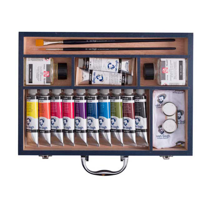 Van Gogh Oil Startersbox XL, 12x40ml et accessoires