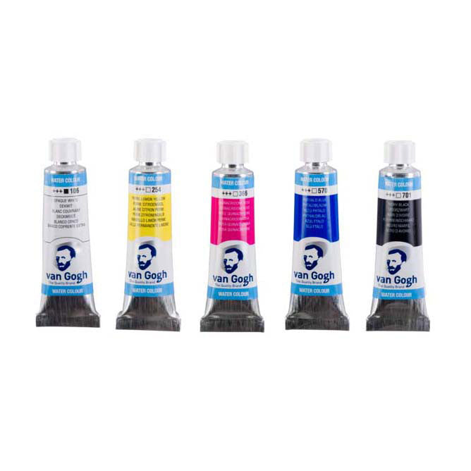 Ensemble de mélange primaire Van Gogh Aquarel Paint, tubes de 5x10 ml