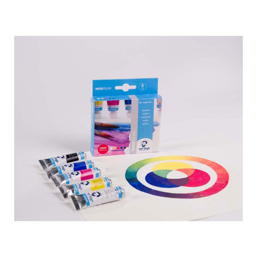 Ensemble de mélange primaire Van Gogh Aquarel Paint, tubes de 5x10 ml
