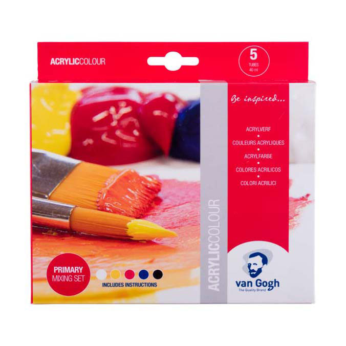 Ensemble de mélange primaire de peinture acrylique Van Gogh, 5x40 ml