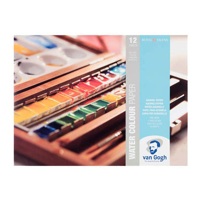 Bloc de van Gogh avec papier peinture aquarelle 12v 300g Format 24x32 mm