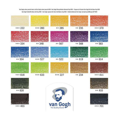 Van Gogh Basic Set Cour crayons avec 24 couleurs