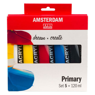 Ensemble primaire de peinture acrylique Bruynzeel Amsterdam série standard 120 ml, 5 pcs.