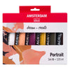 Bruynzeel Amsterdam série standard peinture acrylique portrait set 120ml, 6 pcs.