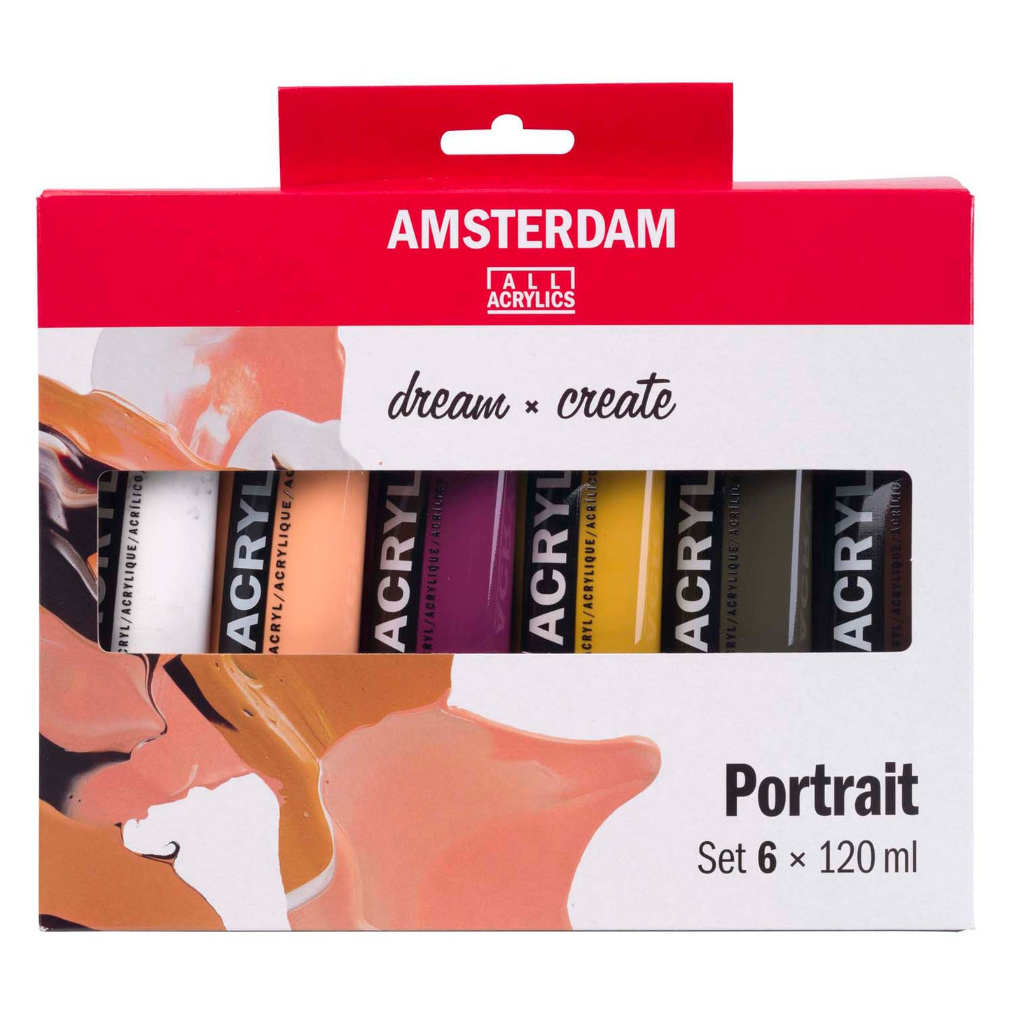 Bruynzeel Amsterdam série standard peinture acrylique portrait set 120ml, 6 pcs.