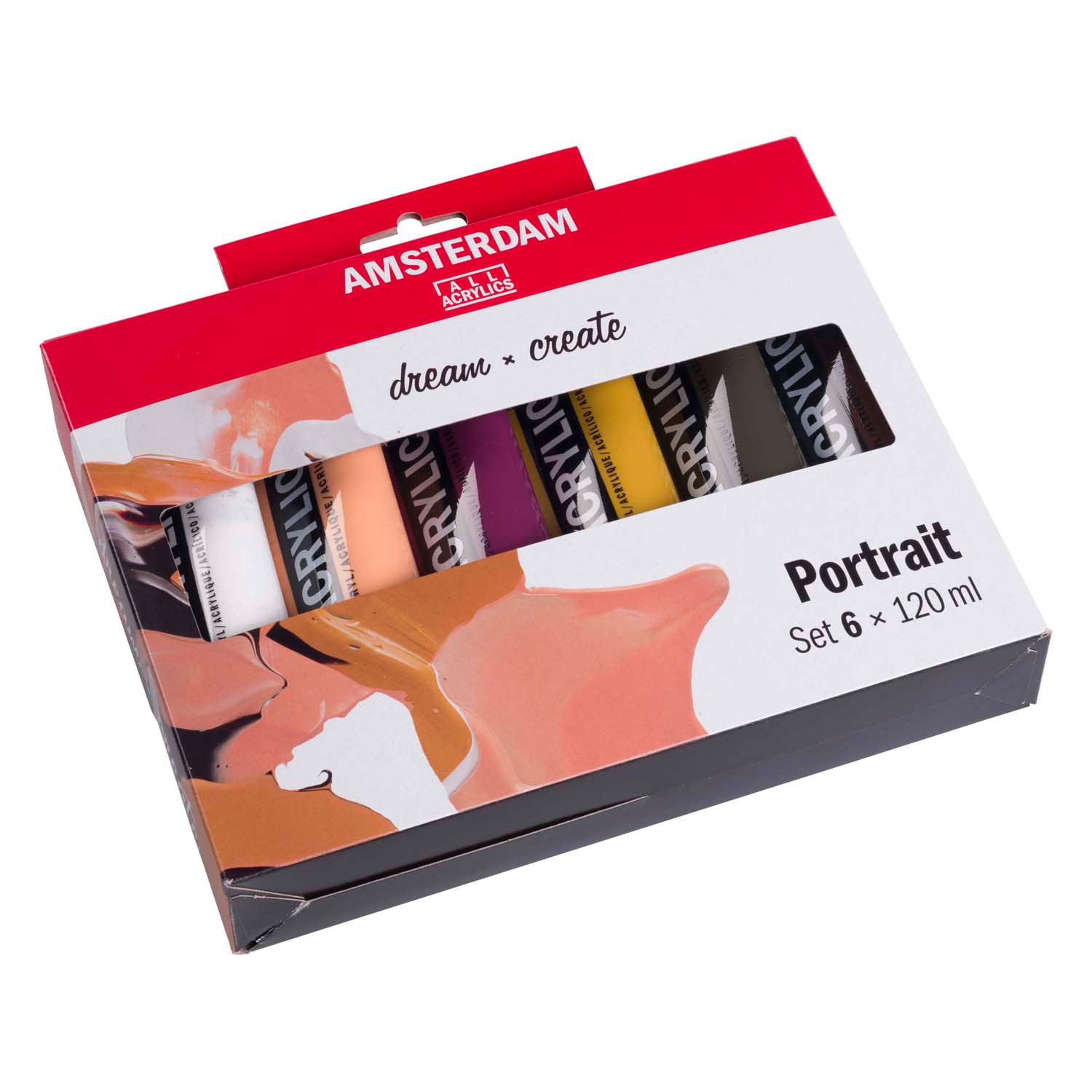Bruynzeel Amsterdam série standard peinture acrylique portrait set 120ml, 6 pcs.