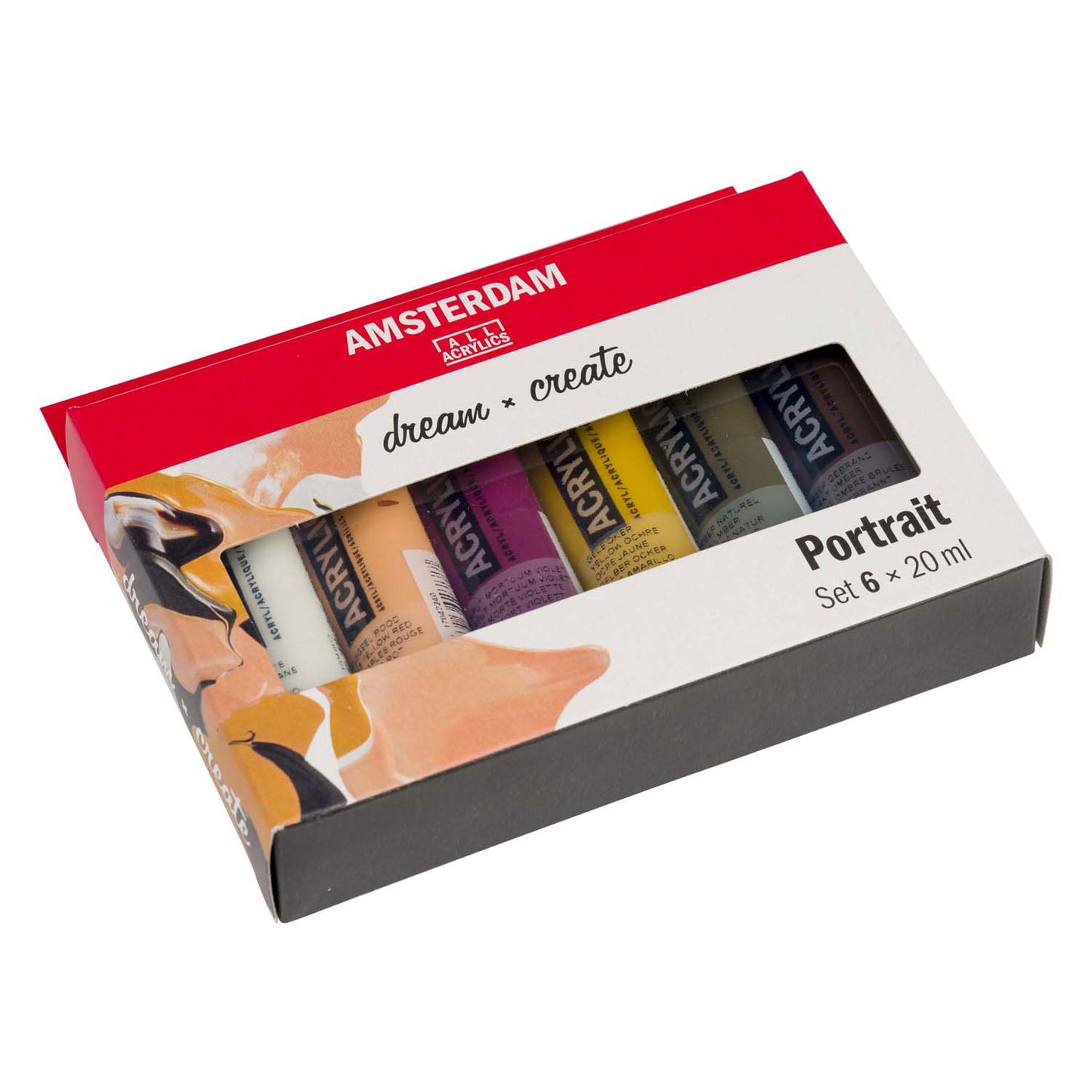 Bruynzeel Amsterdam série standard peinture acrylique portrait set 20ml, 6 pcs.