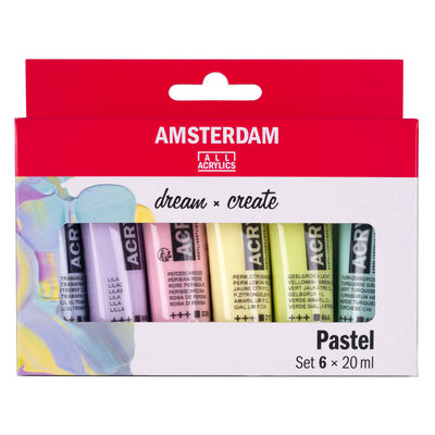 Bruynzeel Amsterdam série standard peinture acrylique pastel set 20ml, 6 pcs.