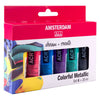 Bruynzeel Amsterdam série standard peinture acrylique ensemble métallique coloré 20 ml, 6 pcs.