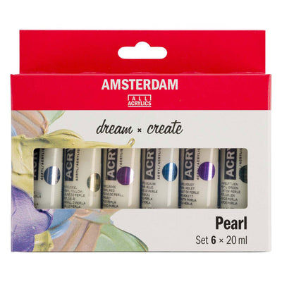 Bruynzeel Amsterdam série standard peinture acrylique nacre set 20ml, 6 pcs.