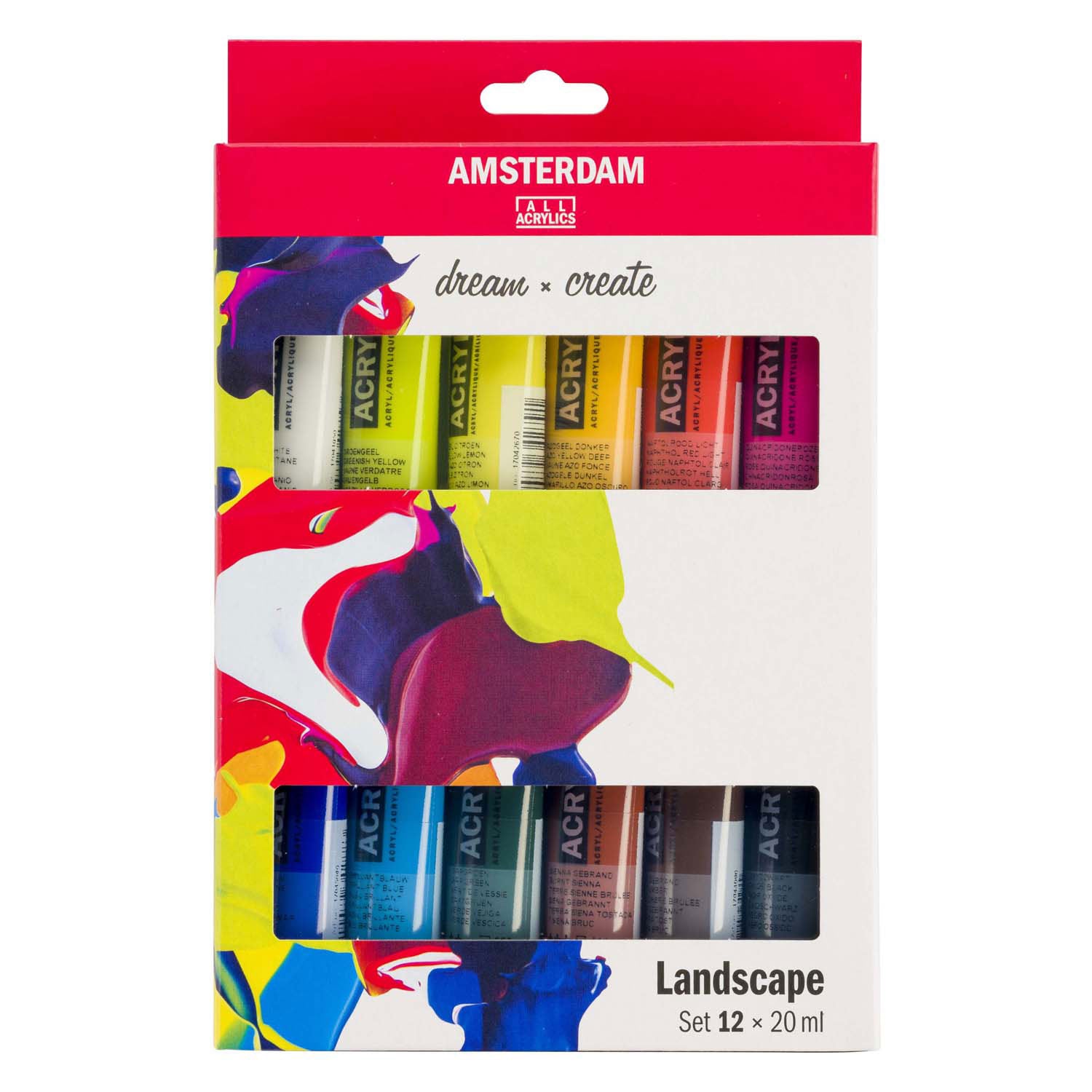 Bruynzeel Amsterdam série standard ensemble de peinture acrylique paysage 20 ml, 12 pcs.