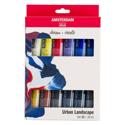 Bruynzeel Amsterdam série standard peinture acrylique paysage urbain set 20 ml, 12 pcs.