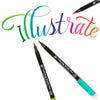 SAKURA KOI Color Brush Brush Brush Markers Set, 12dlg.