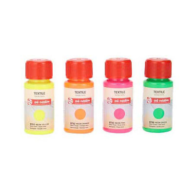Talens art création peinture textile néon 4x50ml