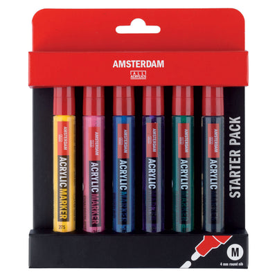 Talens Amsterdam Acrylique Marker Basisset, 6dlg.