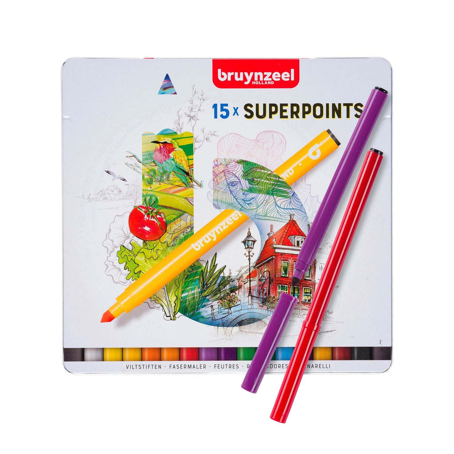 Bruynzeel Felt -Tip stylos Superpunt, 15e.