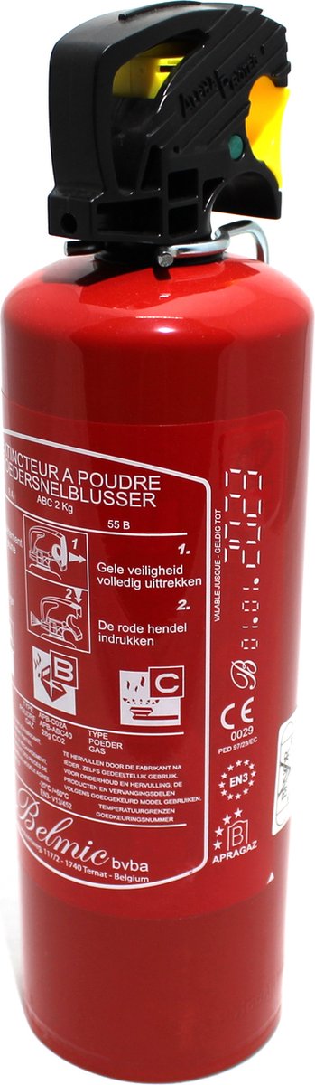 Extincteur Belmic 2kg b c benor 2032 - classe feu b+c