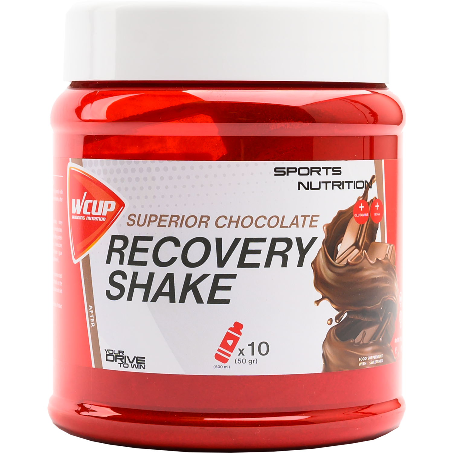 WCUP - Récupération Shake Superior Chocolate 500 grammes