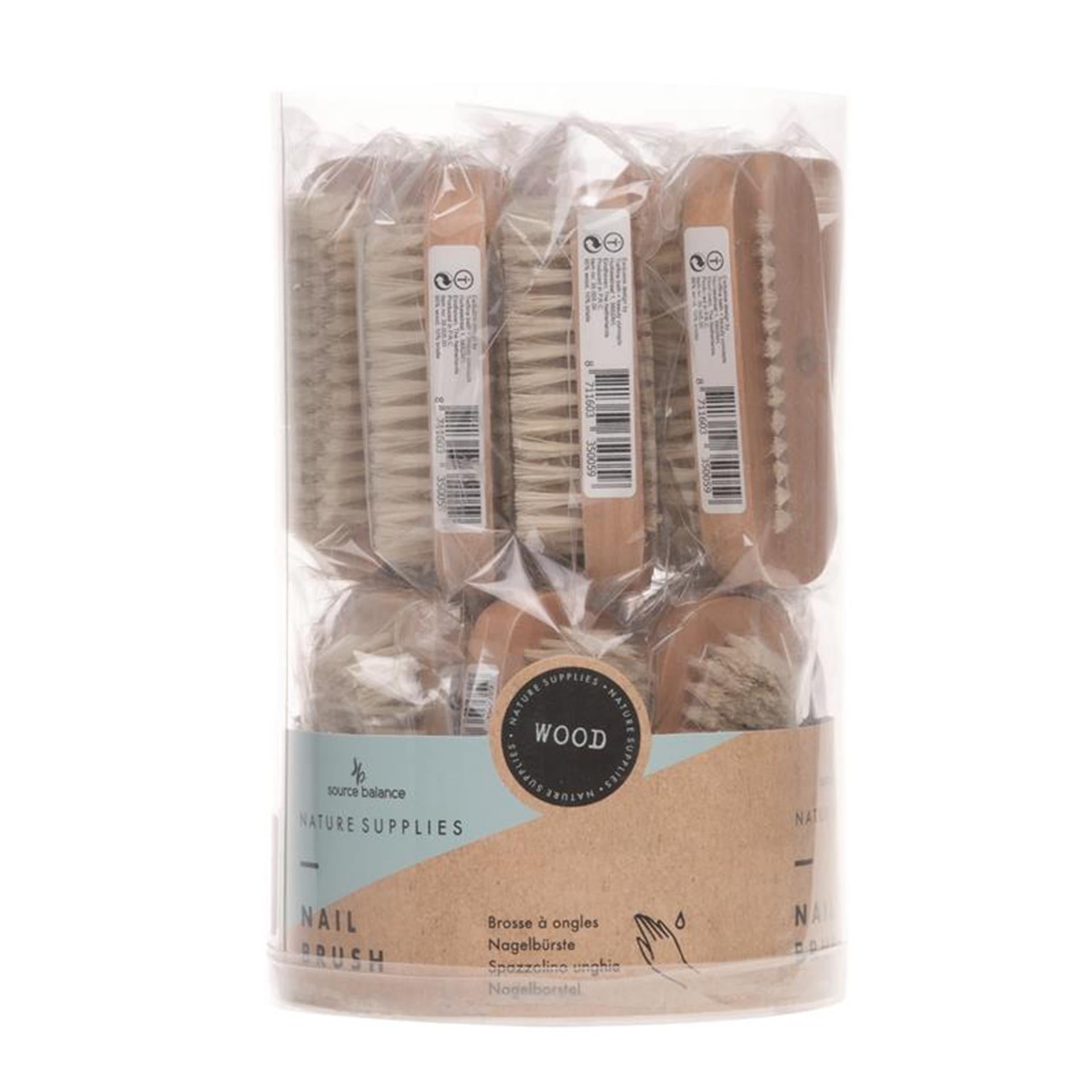 Source balance brosse à ongles bois double