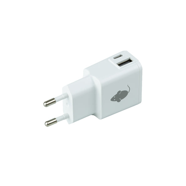 Greenmouse chargeur 220v double uxb usb-c blanc (5 pièces)